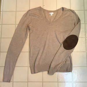 Heather Tan Elbow Patch Shirt